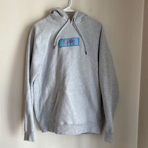 Barstool Sports RARE Gray BFFs patch unisex Hoodie sweatshirt large EUC!